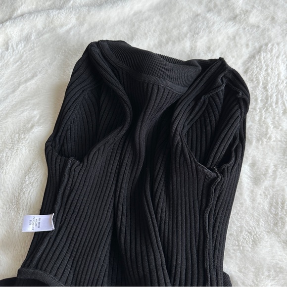 Cushnie Et Ochs Tie Waist Cropped Black Turtleneck Wrap Sweater XS - Picture 8 of 11